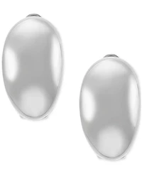 Small Polished Graduated Huggie Hoop Earrings in Sterling Silver, 7/8"