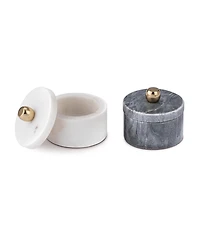 Thirstystone Uptown Marble Lidded Salt & Pepper Cellars