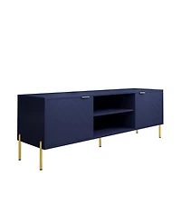Unique Herringbone Design Multifunctional Tv Stand With Led Light