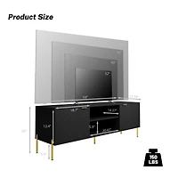 Unique Herringbone Design Multifunctional Tv Stand With Led Light