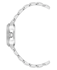 Steve Madden Women's Everyday Silver-Tone Alloy Metal Bracelet Watch, 30mm