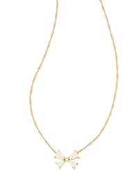 Kendra Scott Gold-Tone Druzy or Mother of Pearl Bow Adjustable 19" Pendant Necklace