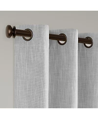 Linen Texture Blackout Grommet Curtains Pair(2 Panels