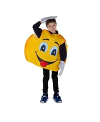Dress Up America Kids Emoji Smiley Costume Tunic & Gloves Set