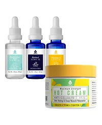 Pursonic Ultimate Skin Care Duo: Anti Cellulite & Muscle Relaxation Hot Cream + Anti-Aging Serum Set