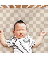 The Peanutshell Cheerful Check Cotton Jersey 4 Pack Fitted Crib Sheets