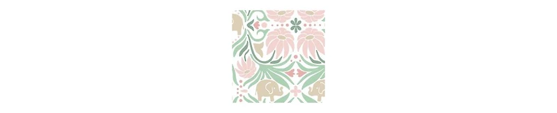 The Peanutshell Botanical Elephant Bassinet Sheets for Newborn Baby Girl, 4 Pack Set