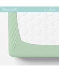 The Peanutshell Green Dino Bassinet Sheets for Newborn Baby Boy & Baby Girl, 4 Pack Set