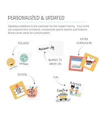 The Peanutshell Today Is A Good Day Educational Wall Calendar for Kids with Activities, Preschoolers Ages 3+, Jumbo Size 28"x38", Wood Grain Boho Clas