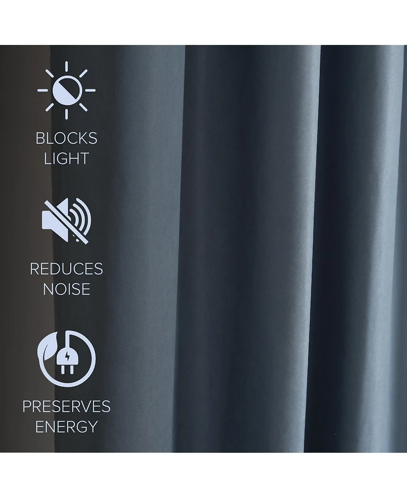 Soft Cotton Feel Twill Polyester Blackout Grommet Pair (2 panels