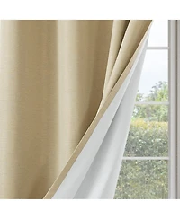 Brushed Serengeti Stria 100% Blackout Grommet Pair (2 panels