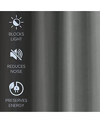 Brushed Serengeti Stria 100% Blackout Grommet Pair (2 panels