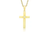 Lily Nily Girls 18K Gold Plated Cz Cross Necklace