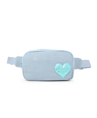 Tiny Treats + Zomi Gems Girls Sequin Heart Belt Bag, Blue