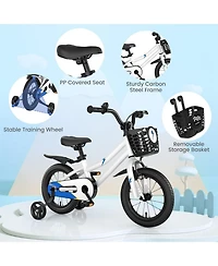 Hongge 14 Inch Kids Bike with 2 Training Wheels for 3-5 Years Old