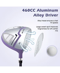 Hongge Women's Right Hand Complete Golf Club Set with Stand Bag and Rain Hood