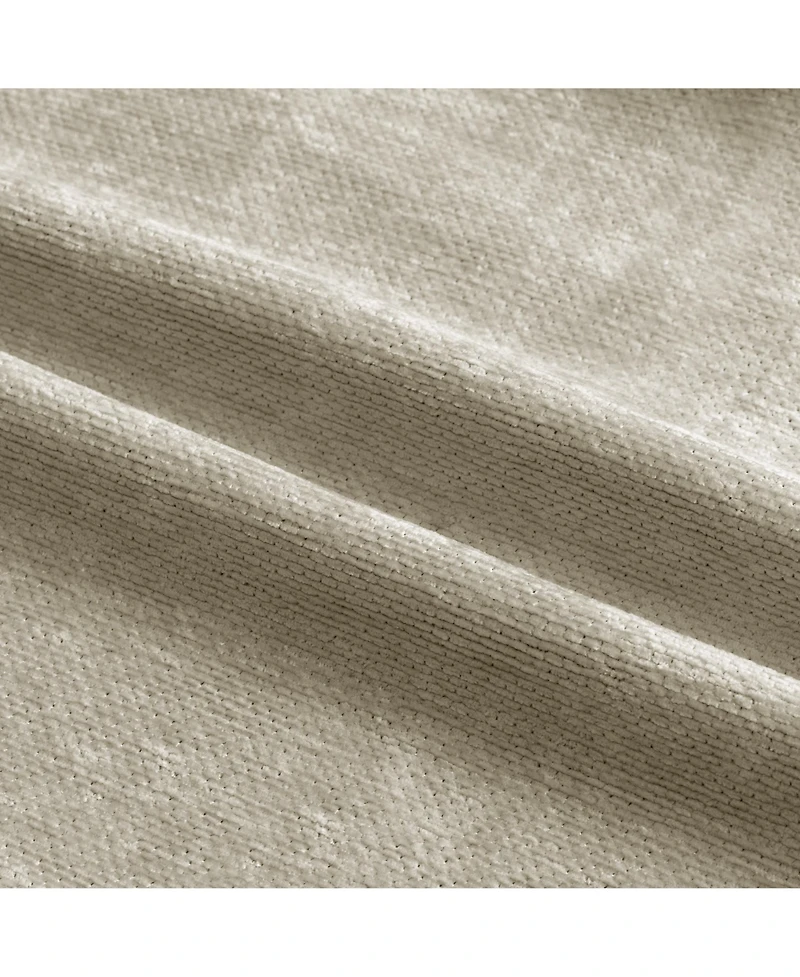 Chenille Solid Room Darkening Back Tab Curtain Panel