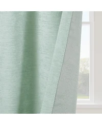 Chenille Solid Room Darkening Back Tab Curtain Panel