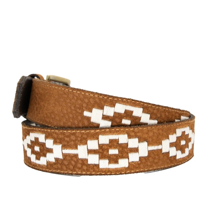 La Matera Men's El Campo Polo Belt Tan