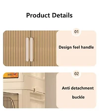 Streamdale Furniture 5-Tier Collapsible Storage Cabinet with Magnetic Door and Wheels