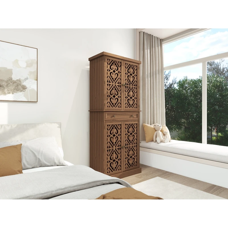 Streamdale 4-Door Cabinet with Drawer and Shelves