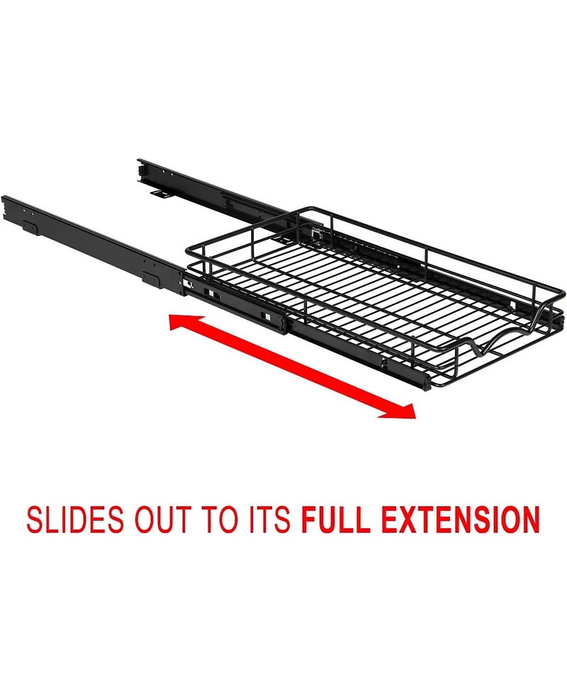 Florida Brands Black Pull Out Cabinet Organizer x 21 In