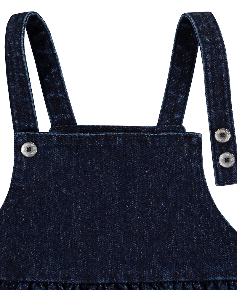 Levi's Little Girls 2-Piece Long Sleeve Top and Sparkle Tiered Skirtall Set