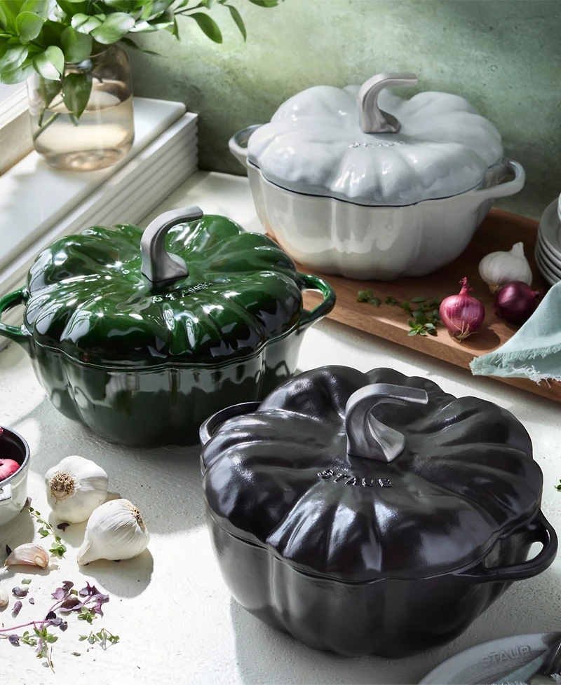 Staub Enameled Cast Iron 3.5 Qt. Basil Pumpkin Cocotte