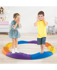 Hongge Colorful Kids Wavy Balance Beam with Textured Surface and Non-slip Foot Pads