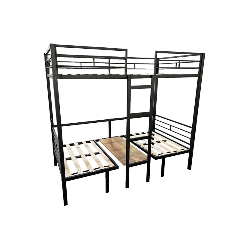 Streamdale Furniture Full Size Loft Bed with Table Set Transformable to Full over Full Bunk