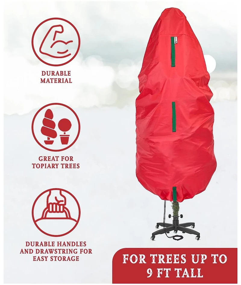 Florida Brands Upright Christmas Tree Storage Bag For Topiary and Holiday Tree up to 9 ft Tall