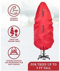 Florida Brands Upright Christmas Tree Storage Bag For Topiary and Holiday Tree up to 9 ft Tall