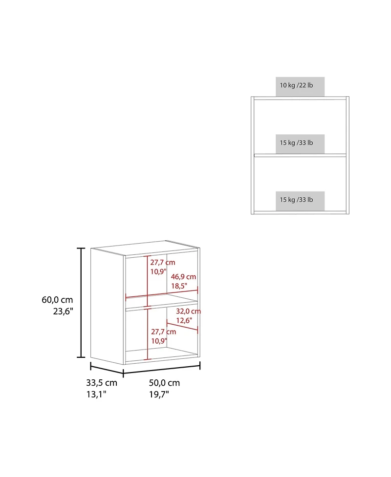 Sterling Wall Cabinet with 1 Door and 2 Shelves, White