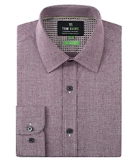 Tom Baine Men's Four-Way Stretch Solid Textured Button Down Dress Shirt