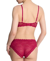Natori Women's Feathers Lace Contour Underwire Plunge Bra 730023