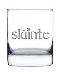 Bevvee Slainte Irish Cheers Whiskey Rocks Glass