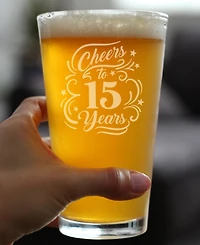 Bevvee Cheers to Years Pint Glass