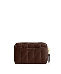 Coach Quilted Pillow Leather Small Zip Around Wallet