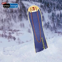 42" Wooden Kids Snowboard, Single Rider Woody Snowboard with Heavy-Duty Tow Leash, Blue