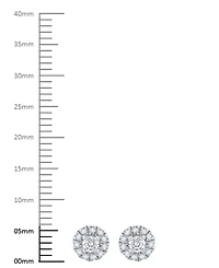 Diamond Round Halo Stud Earrings (1/3 ct. t.w.) 14k White Gold or