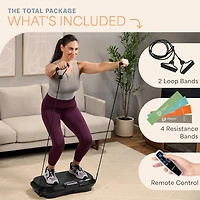 LifePro Vibration Plate Machine – Whole Body Workout w/ Loop Bands for Weight Loss & Toning
