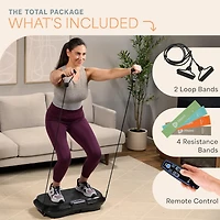 LifePro Vibration Plate Machine – Whole Body Workout w/ Loop Bands for Weight Loss & Toning