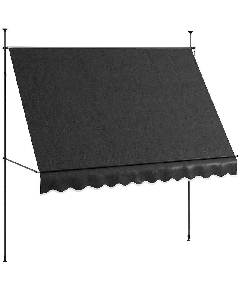 Outsunny 10' x 4' Retractable Awning, Non-Screw,