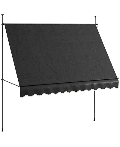 Outsunny 10' x 4' Retractable Awning, Non-Screw,