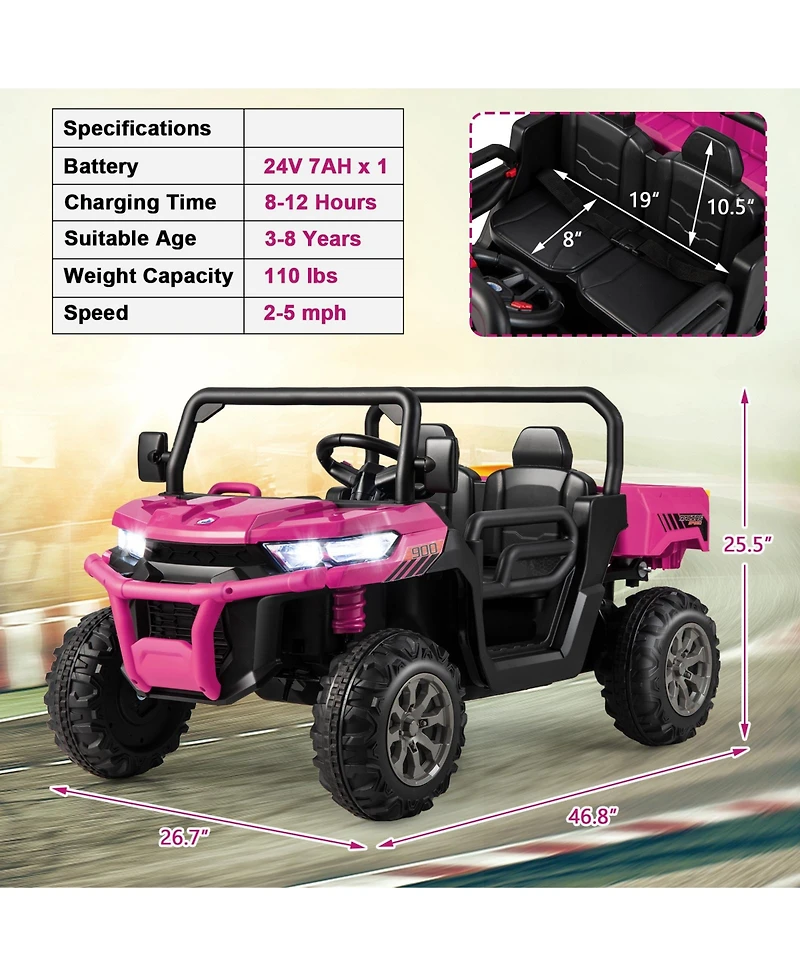 Hongge 24V Ride-On Dump Truck with Remote Control