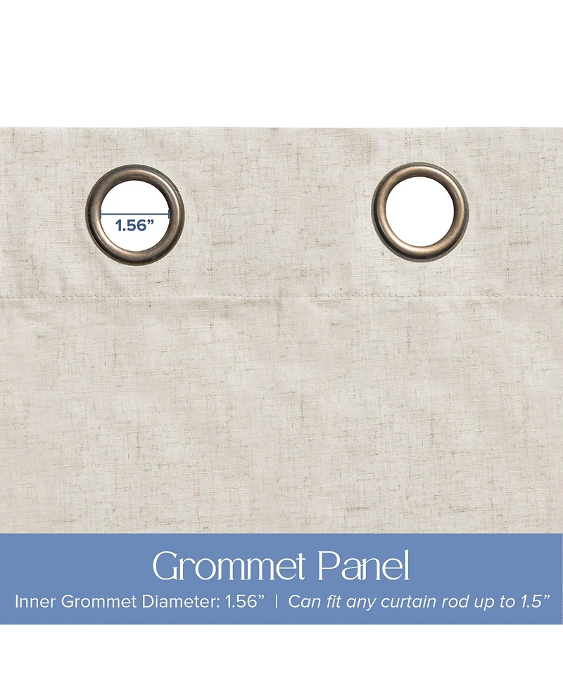 Linen Slub Blackout Grommet Pair (2 Panels
