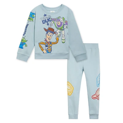 Toy Story Toddler Boys Disney Lion King Mickey Mouse Winnie the Pooh Fleece Sweatshirt and Pants Outfit Set