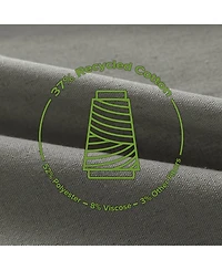 Awesome Home Recycled Cotton Blend Ruffle Tie Top Curtains Pair, Bleached Mauve, 52"×84"