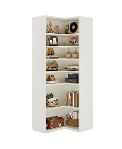 Tribesigns 9-Tier Tall Bookcase with Open Shelves, 65-Inch Modern Floor Standing Display Shelf, Heavy Duty Wooden Book Storage Shelf for Home Office,