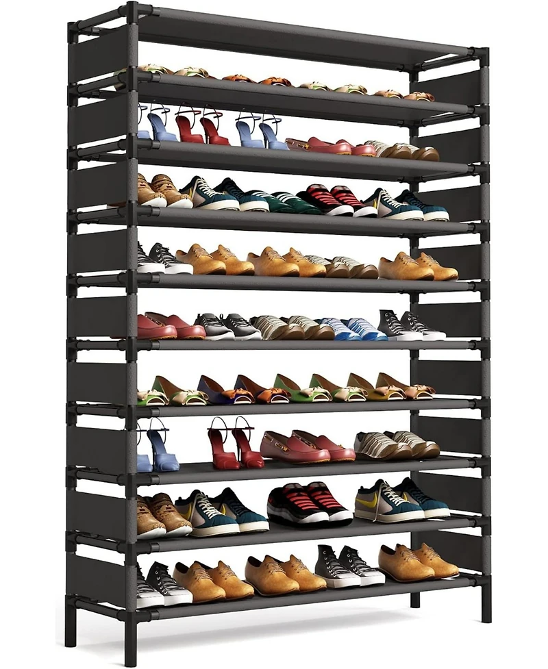 Tribesigns 10 Tiers Shoe Rack, Large Capacity Shoe Organizer, Shoe Shelf for 50 Pair, Large Shoe Rack, Extra Large Shoe Shelf